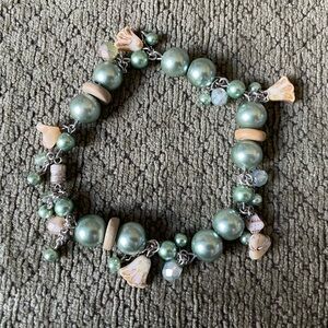 Statement bracelet w bone charms